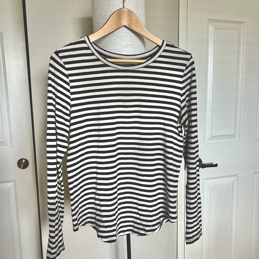 Universal Standard Monochrome Striped Long Sleeve Tee